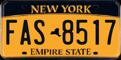 NY license plate FAS8517