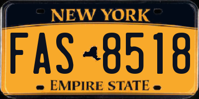 NY license plate FAS8518