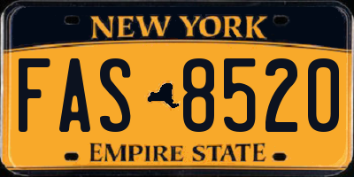 NY license plate FAS8520
