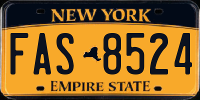 NY license plate FAS8524