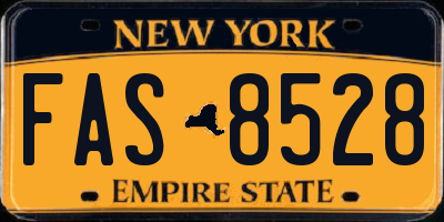 NY license plate FAS8528
