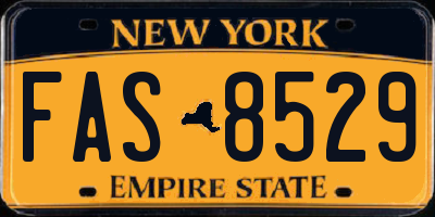 NY license plate FAS8529
