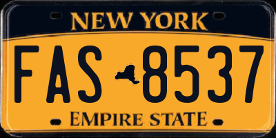 NY license plate FAS8537