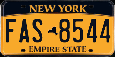 NY license plate FAS8544