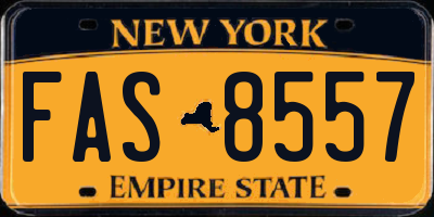 NY license plate FAS8557