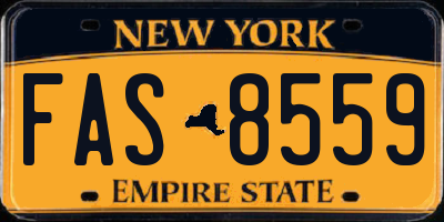 NY license plate FAS8559