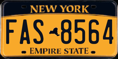 NY license plate FAS8564