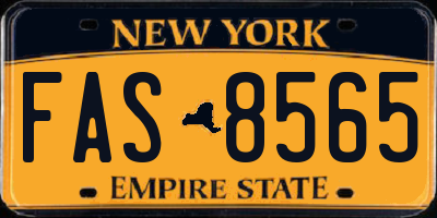NY license plate FAS8565
