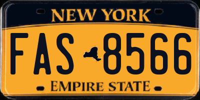 NY license plate FAS8566