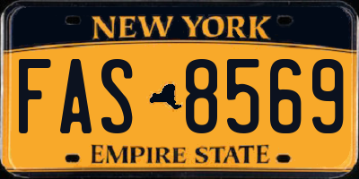 NY license plate FAS8569