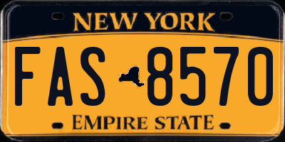 NY license plate FAS8570