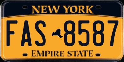 NY license plate FAS8587