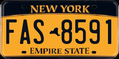 NY license plate FAS8591