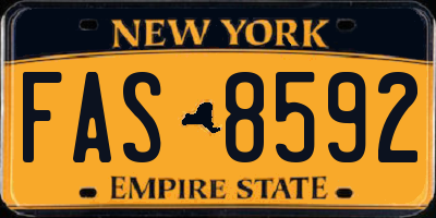 NY license plate FAS8592