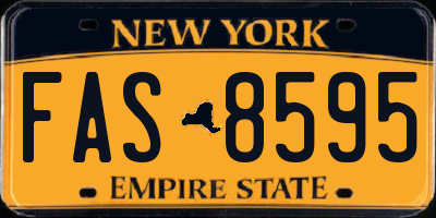 NY license plate FAS8595