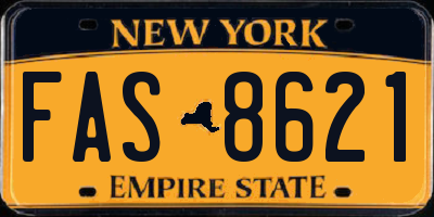 NY license plate FAS8621