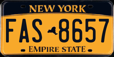 NY license plate FAS8657