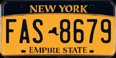 NY license plate FAS8679