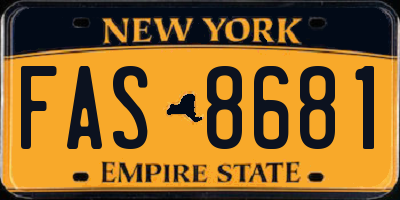 NY license plate FAS8681
