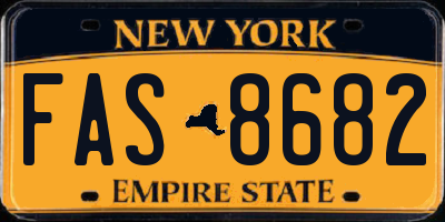 NY license plate FAS8682
