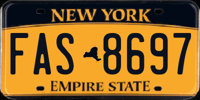 NY license plate FAS8697