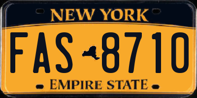 NY license plate FAS8710