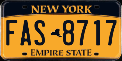 NY license plate FAS8717