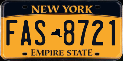NY license plate FAS8721