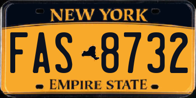 NY license plate FAS8732