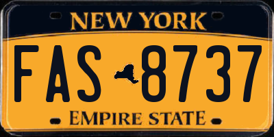 NY license plate FAS8737