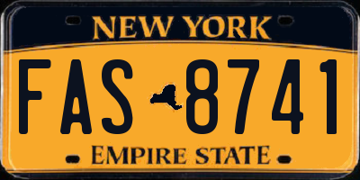 NY license plate FAS8741