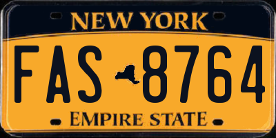 NY license plate FAS8764
