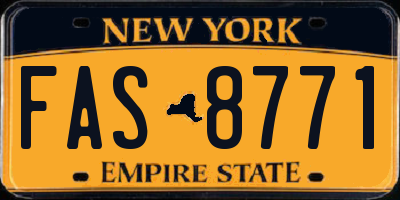 NY license plate FAS8771