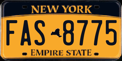 NY license plate FAS8775