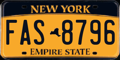 NY license plate FAS8796