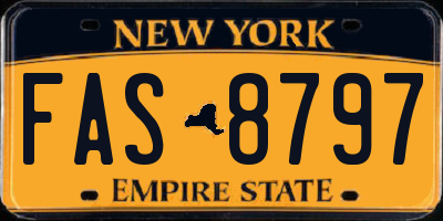 NY license plate FAS8797