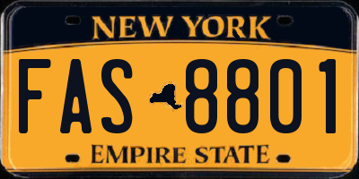 NY license plate FAS8801