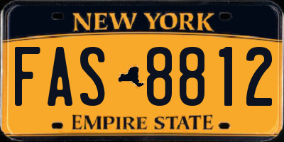 NY license plate FAS8812