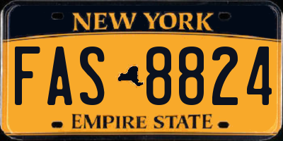 NY license plate FAS8824
