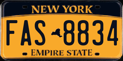 NY license plate FAS8834