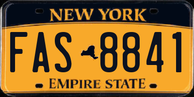 NY license plate FAS8841