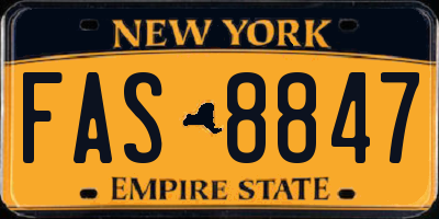 NY license plate FAS8847