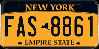 NY license plate FAS8861
