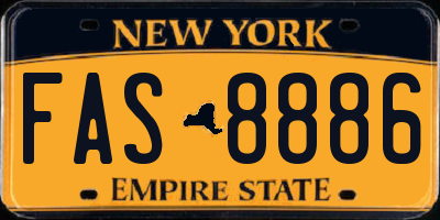 NY license plate FAS8886