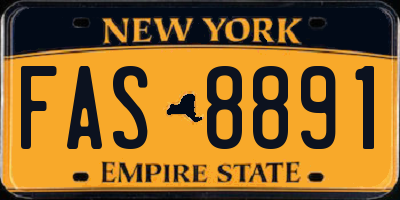 NY license plate FAS8891