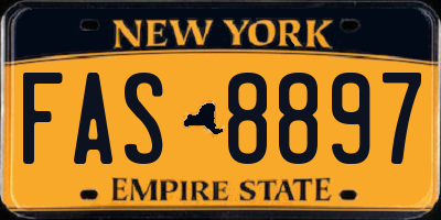 NY license plate FAS8897