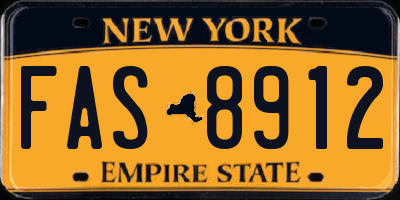 NY license plate FAS8912