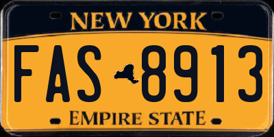 NY license plate FAS8913