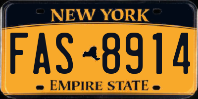 NY license plate FAS8914