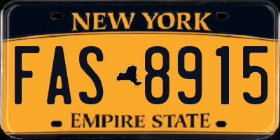 NY license plate FAS8915